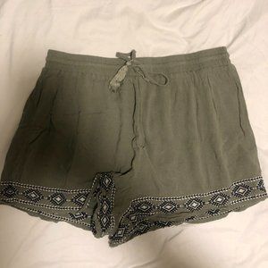 Charlotte Russe Army Green Fabric Shorts